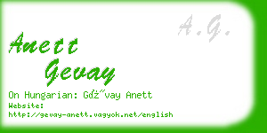 anett gevay business card